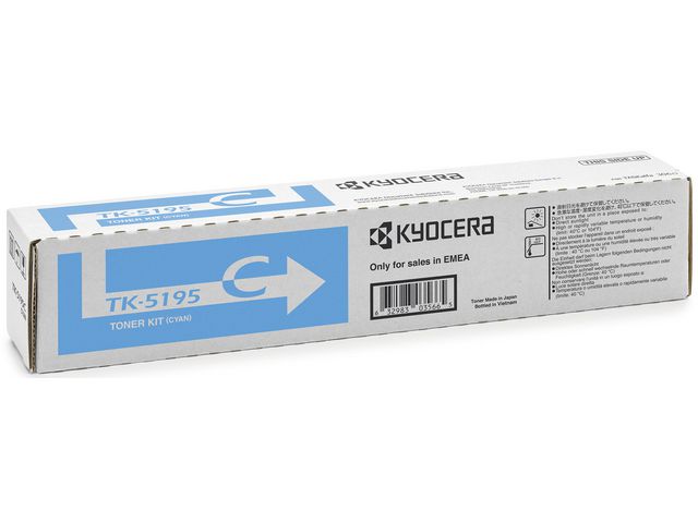 KYOCERA Toner, 5195C, cyan, singelförpackning, 1T02R4CNL0, st