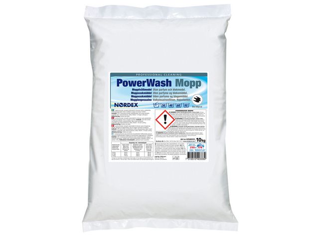 NORDEX PowerWash mopptvättmedel, användning i tvättmaskin, oparfymerat, 10kg, fp om 10 kg