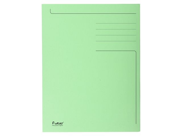 Exacompta Mapp 3-klaff kartong folio Forever A4 ljusgrön, st
