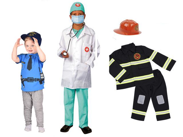 Den Goda Fen Maskeraddräkt yrken 3/fp, fp om 3 st