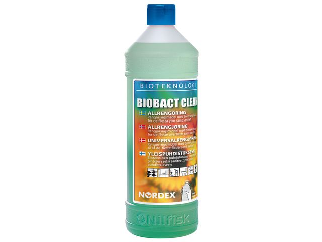 NORDEX Allrengöring Biobact Cleaner för toaletter och badrum, parfymerad, ljusgrön, 1l, st