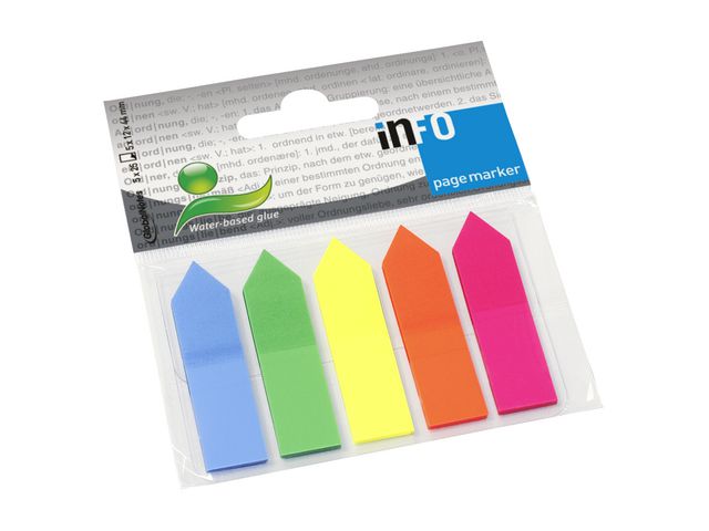 info Index 12x44mm 5 färger pilar, st