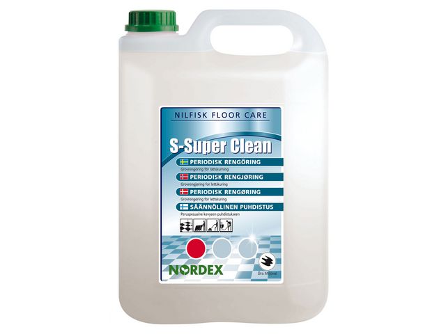 NORDEX Golvrengöringsmedel S-Super Clean för linoleum-, plast- och stengolv, 5l, st