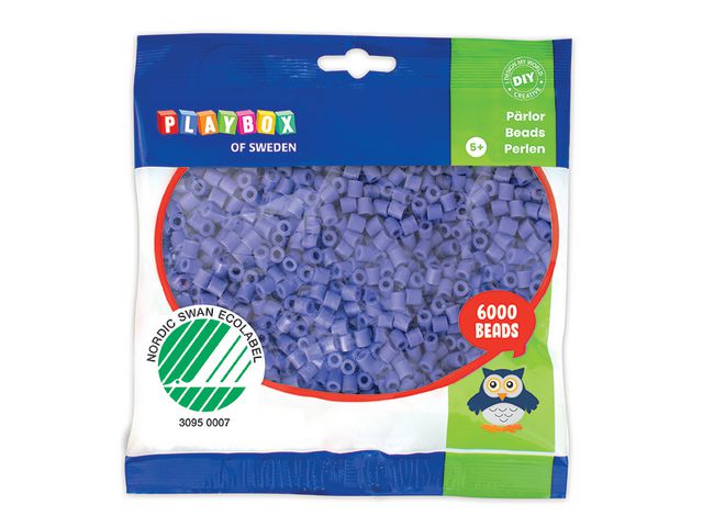 PLAYBOX Rörpärlor lila 6000/FP, fp om 6000 st