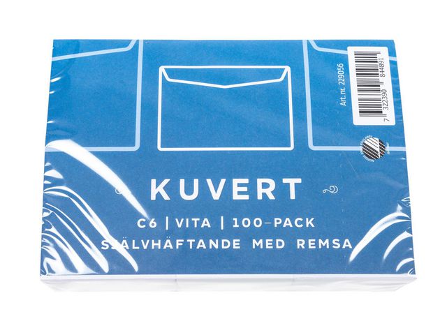 Emo Kuvert konsument C6 114x162mm remsa, fp om 100 st