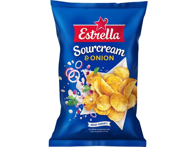 Chips sourcream/onion 40g, st