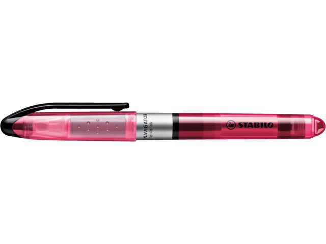 STABILO Överstrykningspenna  Navigator rosa snedskuren spets 1+4mm, st