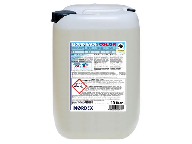 NORDEX Tvättmedel Liquid Wash Color för professionellt bruk,flytande, färg, utan parfym, 10L, flaska om 10 l
