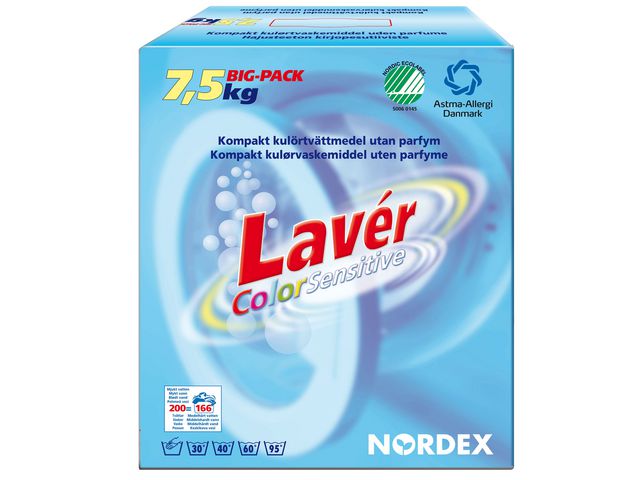NORDEX Tvättmedel Lavér Colour Sensitive 7,5kg, st