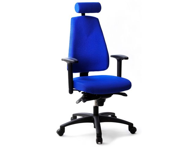 LANAB DESIGN Kontorsstol LD6340 Deluxe blå u svankst, st