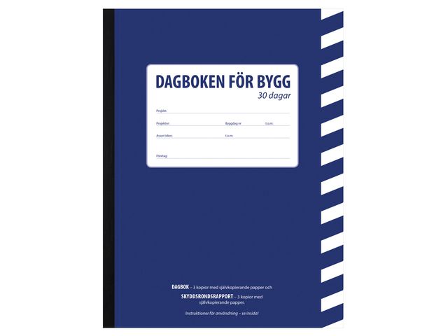 Burde Dagboken för bygg A4 30 dagar, st