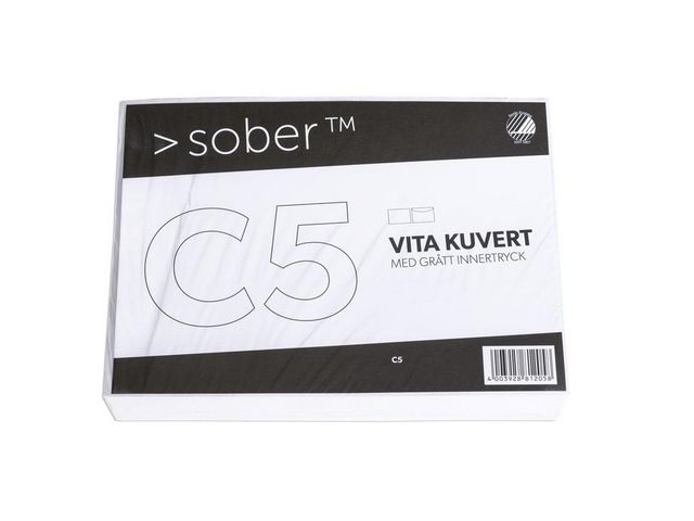 SOBER® Kuvert konsument C5 162x229mm fukthäftande, fp om 10 st