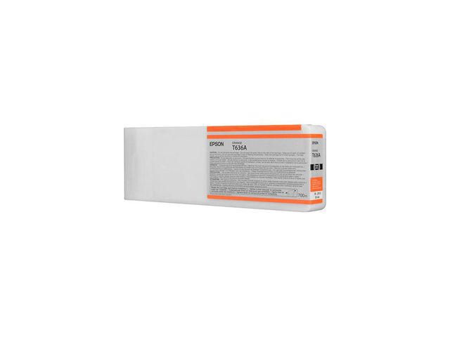 Epson Bläckpatron, T636A, hög kapacitet, orange, singelförpackning, C13T636A00, st