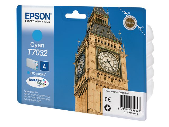 Epson Bläckpatron C13T70324010 cyan, st