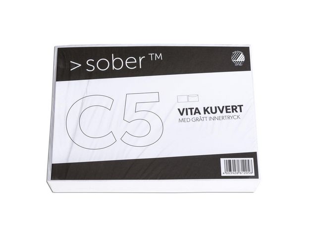 SOBER® Kuvert C5 162x229mm fukthäftande, fp om 100 st