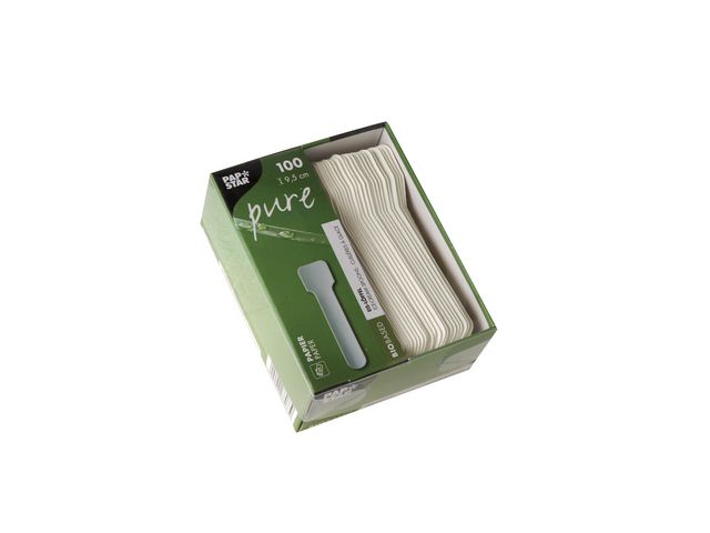 PAPSTAR Glassked papper 95mm vit, fp om 100 st