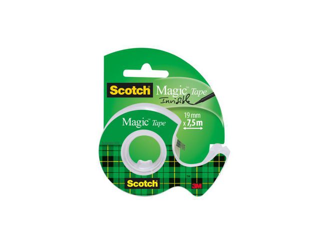 Scotch® Magic¿ kontorstejp, 7,5 m x 19 mm, genomskinlig, rulle om 7.5 m