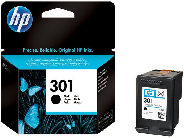 HP Bläckpatron, 301, CH561EE, svart, singelförpackning, st
