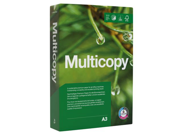 Multicopy Kopieringspapper A3 90g ohålat, bunt om 500 blad