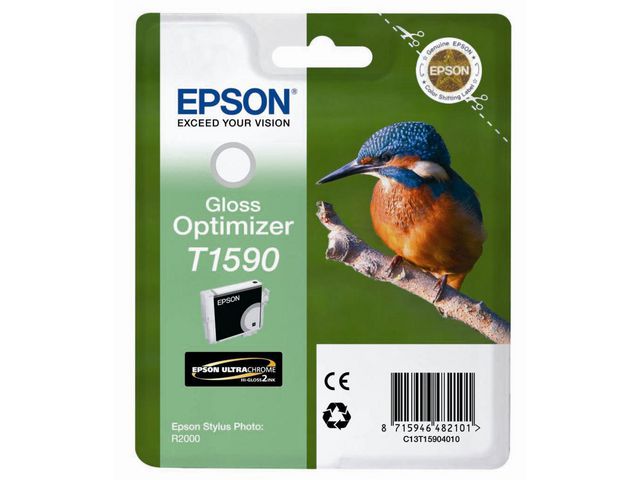 Epson Bläckpatron, Kingfisher, T1590, Ultra Chrome HI Gloss 2, Gloss Optimizer, singelförpackning, C13T15904010, st