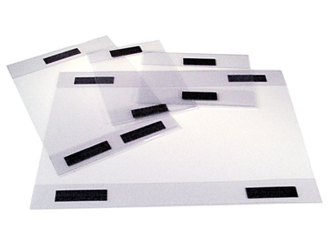 Magnetficka A4, sidoöppning, PVC, genomskinlig, st