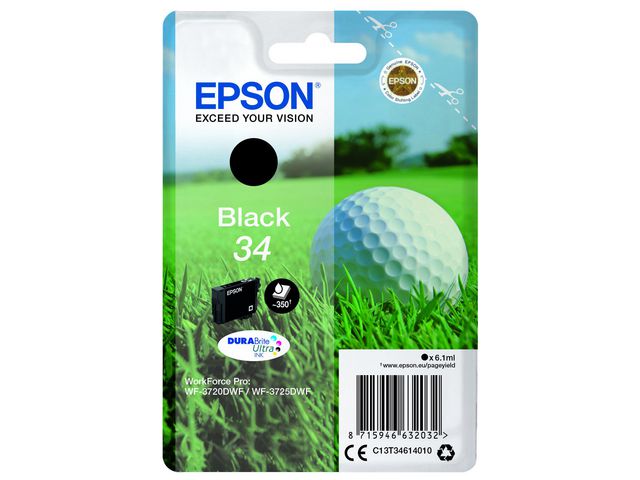 Epson Bläckpatron T3461 Svart, st