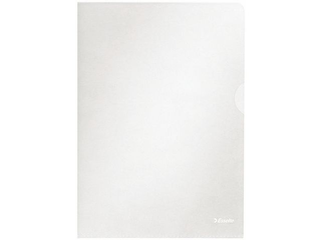 Esselte Standard A4, jämnskuren mapp, 110 mikrometer, polypropylen, genomskinlig, fp om 100 st