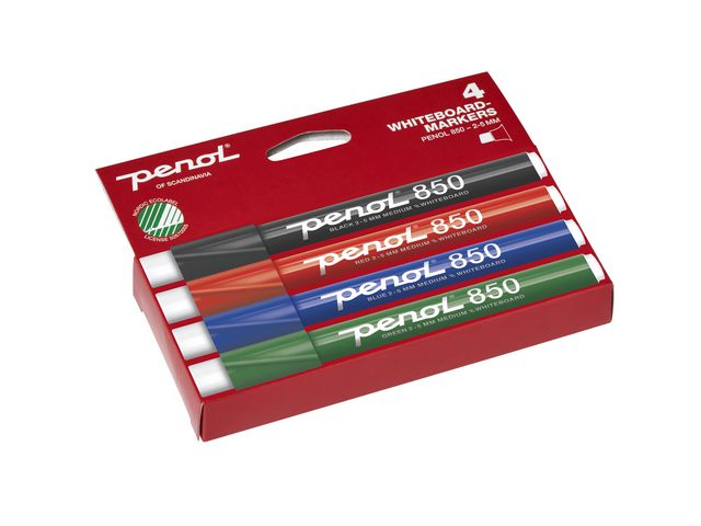 PENOL Whiteboardpenna 850 sned sorterade färger, fp om 4 st