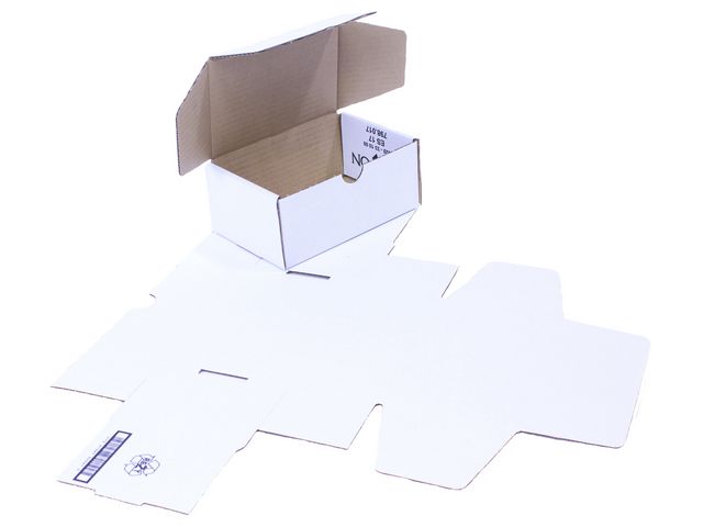 Boxon E-handelslåda 180x120x80mm vit ES17, st