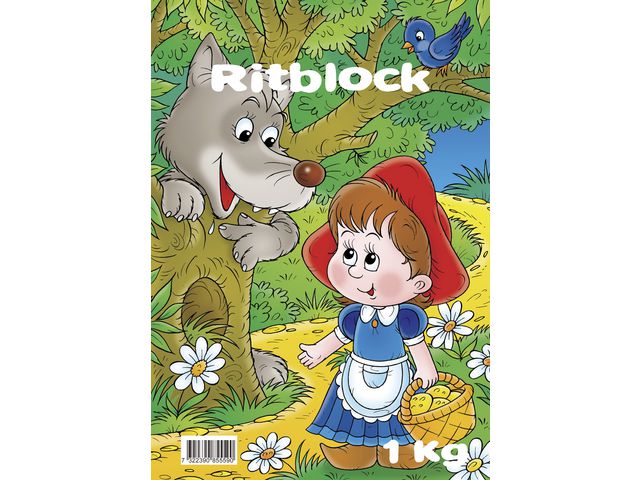 Ritblock, hållbart, tjocka sidor, för barn, 1 kg, st