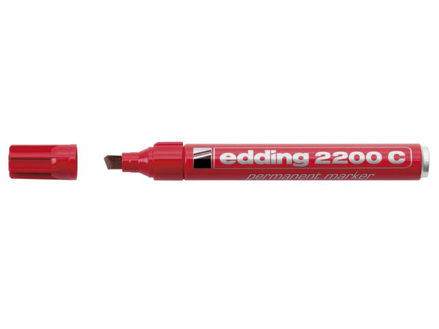 edding Märkpenna 2200 C, permanent, snedskuren spets, 1–5 mm, röd, st