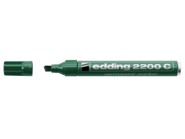 edding Märkpenna 2200 C, permanent, snedskuren spets, 1–5 mm, grön, st