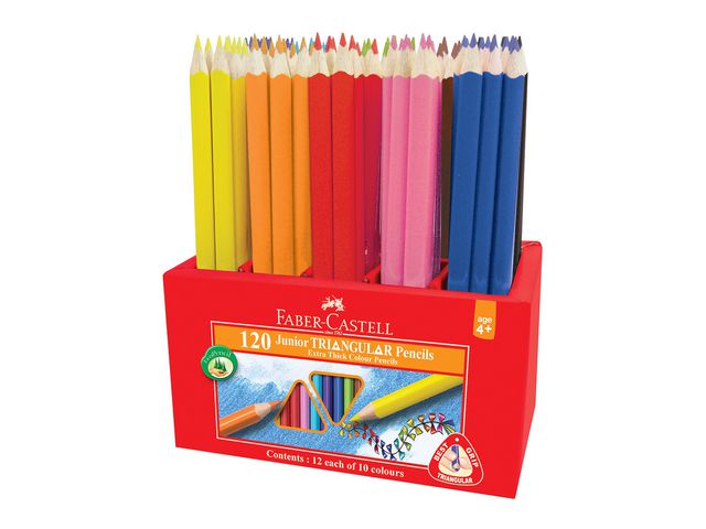 Faber-Castell Färgpenna Triangular 12x10 färger, fp om 120 st