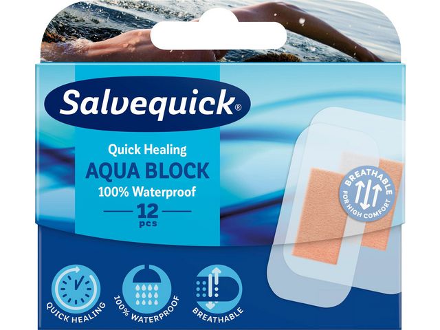Salvequick Plåster Aqua Block, fp om 12 st