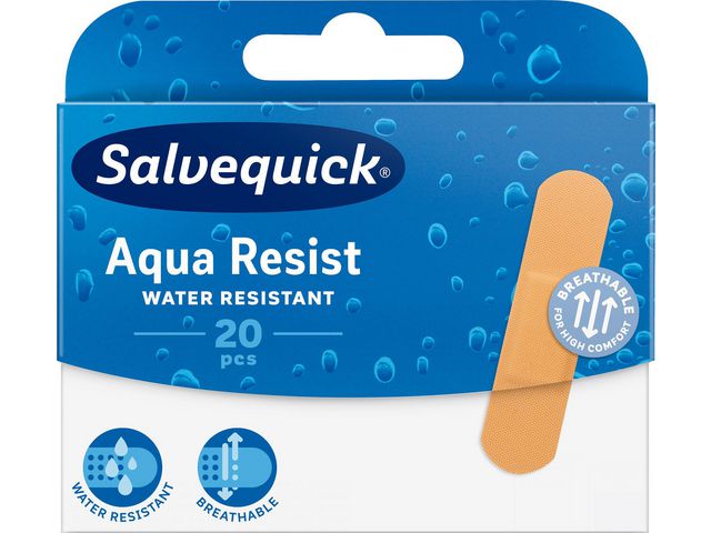 Salvequick Plåster Aqua Resist Medium, fp om 20 st