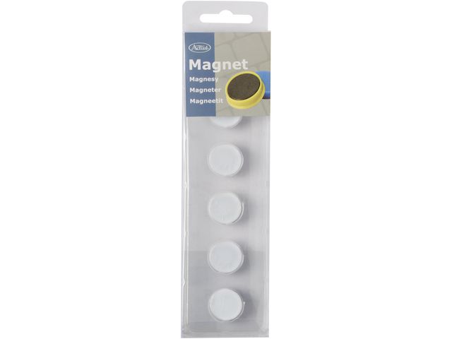 Actual Magnetknappar vit 20mm 6/FP vita, fp om 6 st