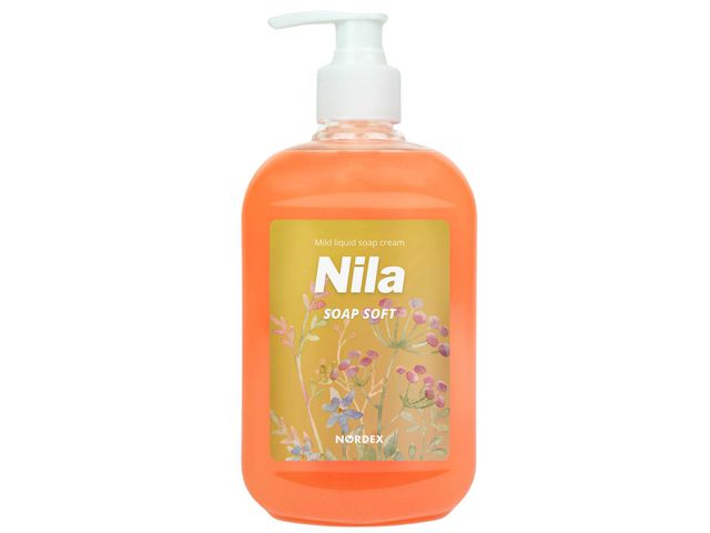 NILA Flytande handtvål, mild, persika, orange, 500ml, st