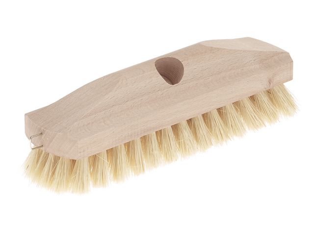 NORDEX Kvasthuvud av trä, styva borsthår, 22 cm, gul, st