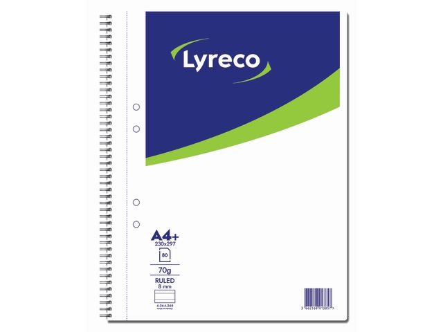 Lyreco Kollegieblock 80bl 70g A4 linj, st