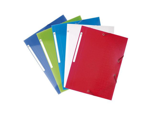 Gummibandsmapp PP 3kl 5f, fp om 10 st