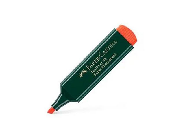 Faber-Castell Överstrykningspenna, TEXTLINER 48, snedskuren spets, 1 mm, 2 mm och 5 mm, påfyllningsbar, orange, st