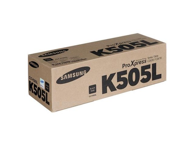 Samsung Tonerkassett, CLT-505L, SU168A, svart, singelförpackning, hög kapacitet, st