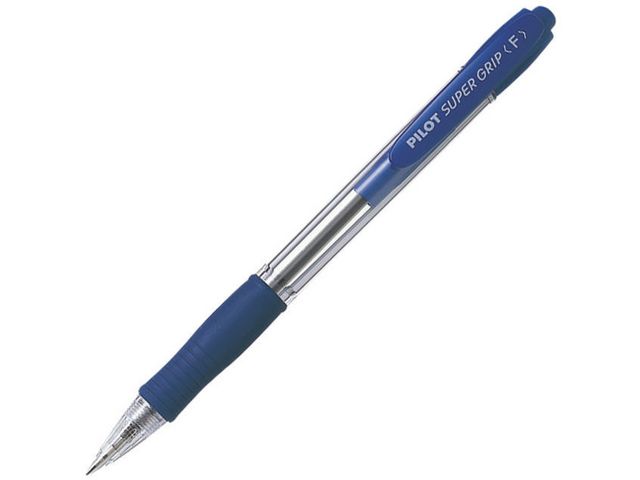 Pilot Kulpenna Super Grip tunn spets 0,7 mm blå, st