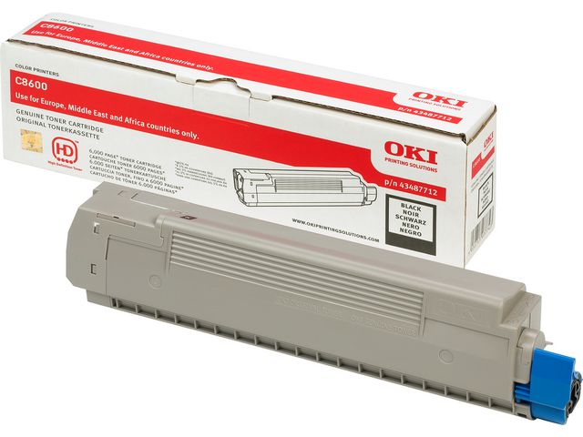 OKI Toner, singelförpackning, svart, 43487712, st