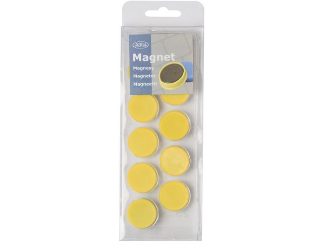 Actual Magnetknappar 25mm gul, fp om 10 st