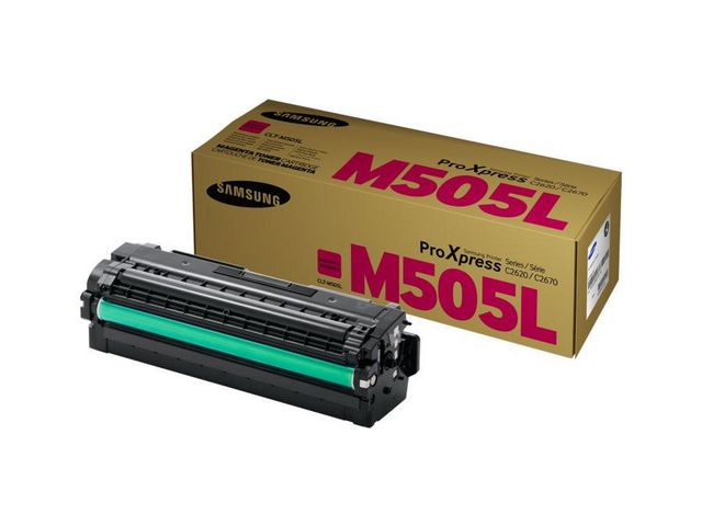 Samsung Tonerkassett, CLT-M505L, hög kapacitet, magenta, singelförpackning, SU302A, st