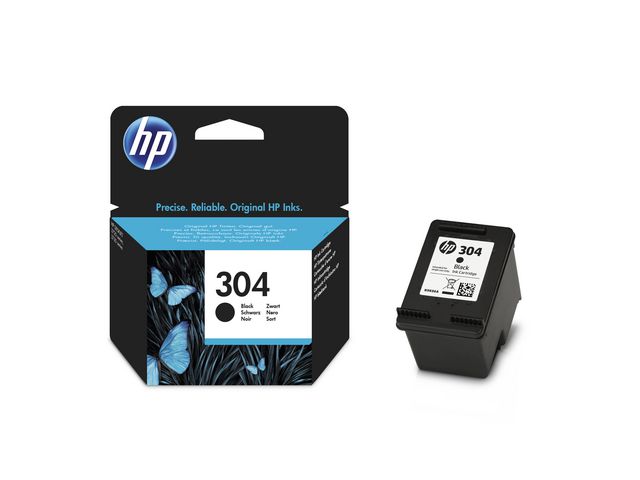 HP Bläckpatron N9K06AE 304 Svart, st
