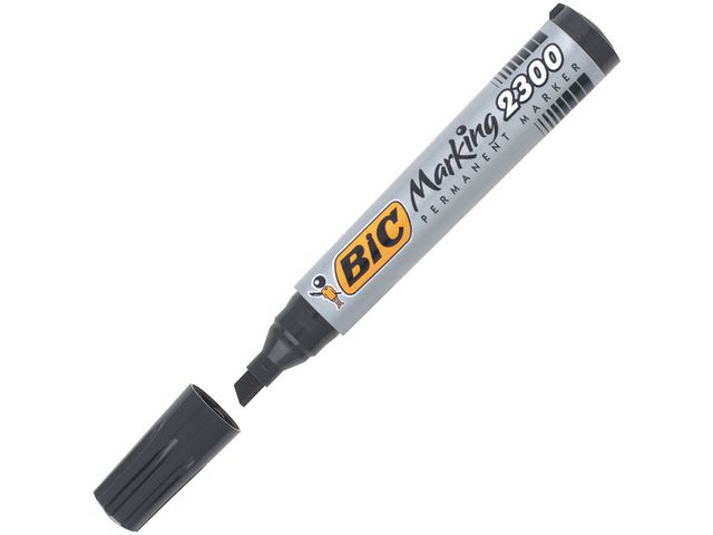 BIC® Märkpenna Marking™ 2300 permanent, mediumkulspets, 3,1–5,3 ,mm linjebredd, svart, st