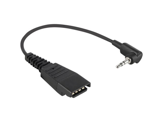Jabra Headsetkabel, Sub-Mini-telefon 2,5 mm hane, snabbfrånkoppling hane, 0,5 m, st
