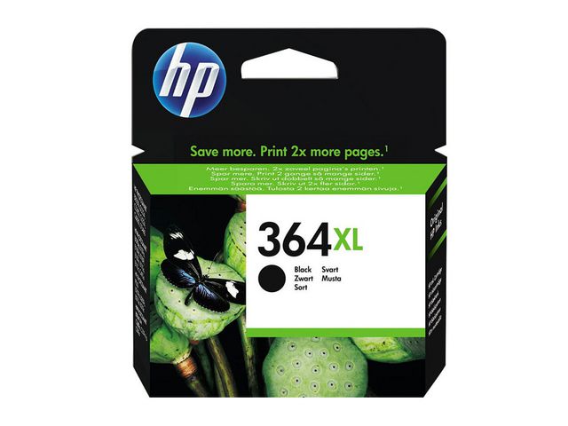 HP Bläckpatron CN684EE 364XL Svart, st